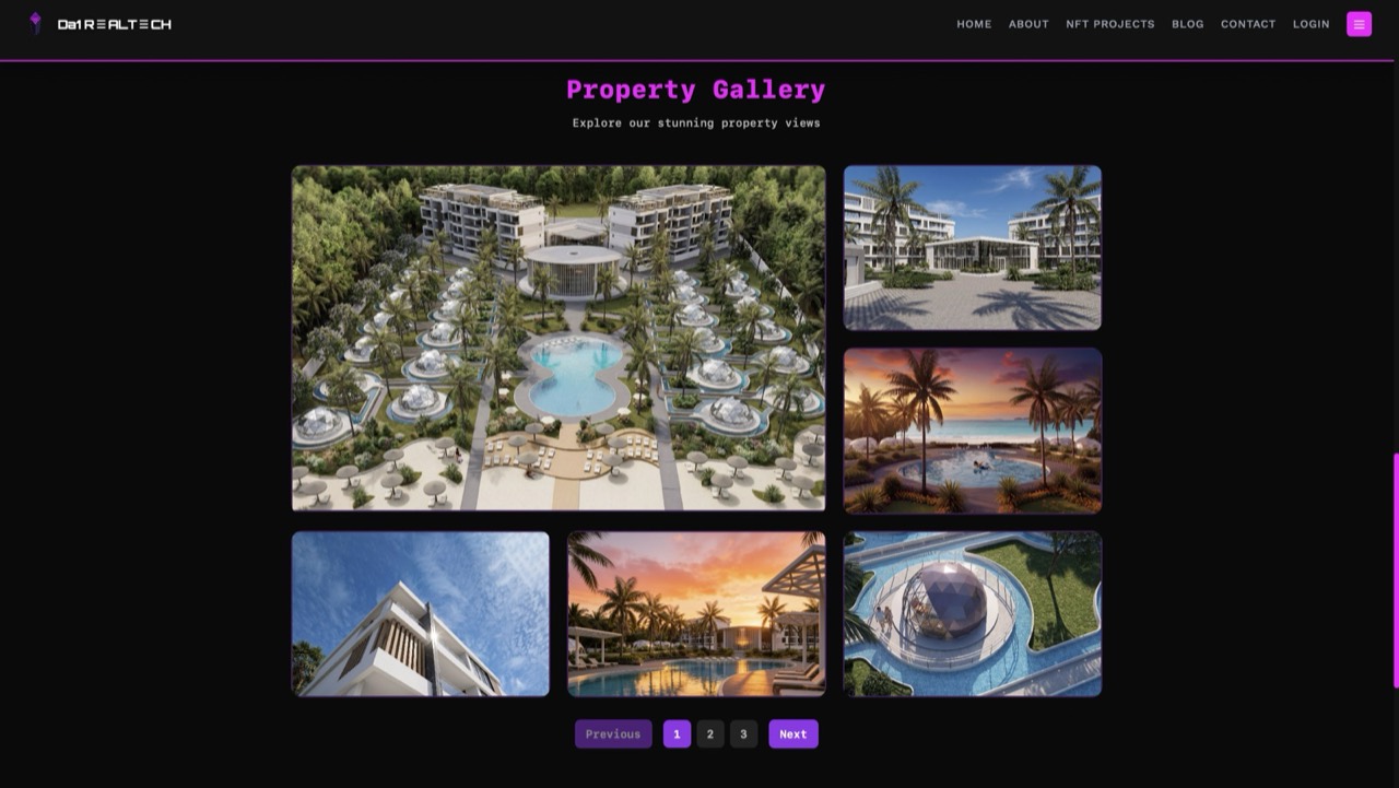 Rich property galleries with immersive presentation