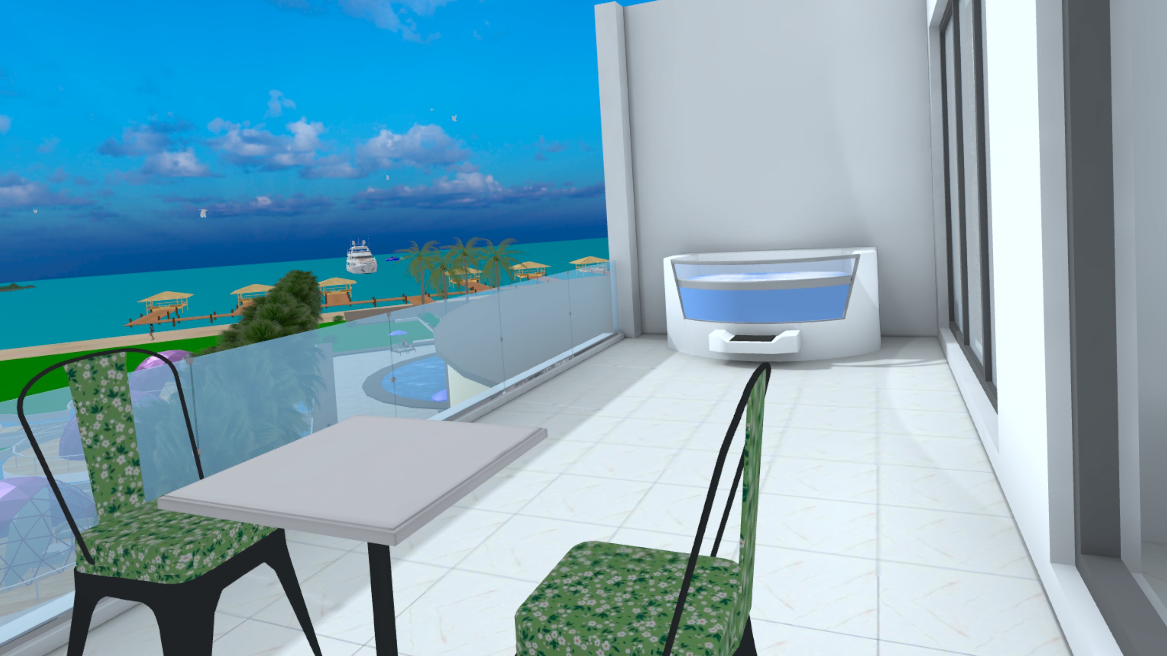 Take in the views from a suite balcony
